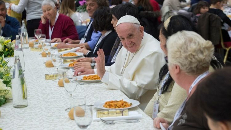 O almoço comunitário do Papa com os pobres em 2018