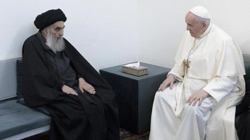 Em Najaf, o histórico encontro do Papa com o Grande Aiatolá Al-Sistani