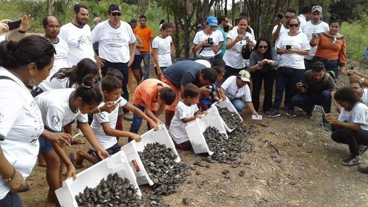 A festa da comunidade de Igapó Açu com a soltura dos filhos à natureza