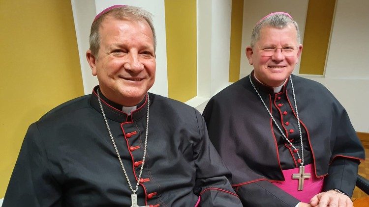 Dom Mario com dom Jaime na Rádio Vaticano