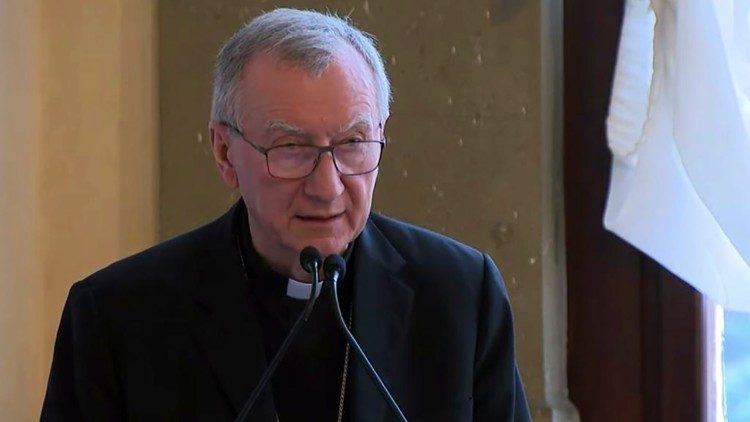 Cardeal Parolin durante o seu discurso