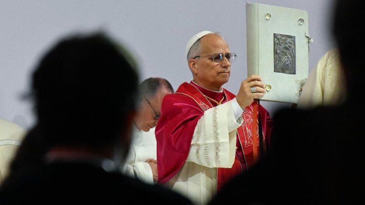 O Papa Leão XIV durante a Vigília de Oração com os jovens