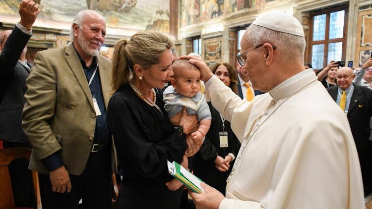 Representantes de várias partes do mundo estavam presentes na audiência com o Papa