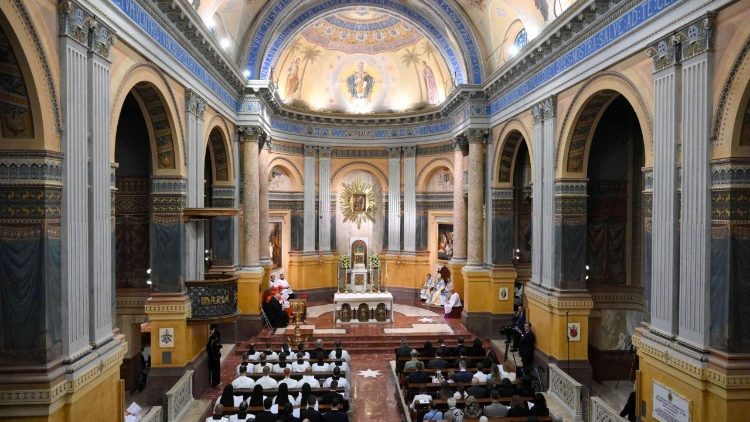 Capela onde se realizou as vésperas com a presença do Santo Padre