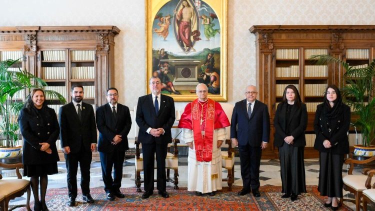Foto de grupo com o Papa