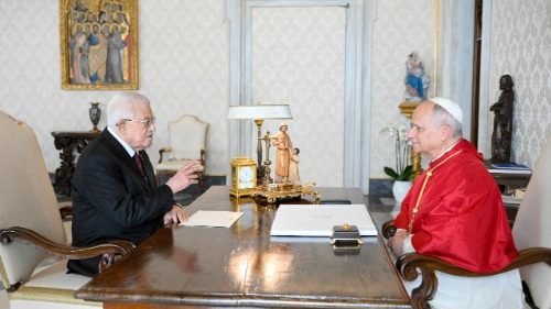Leão XIV recebe o presidente Abbas, prestar socorro à população civil em Gaza