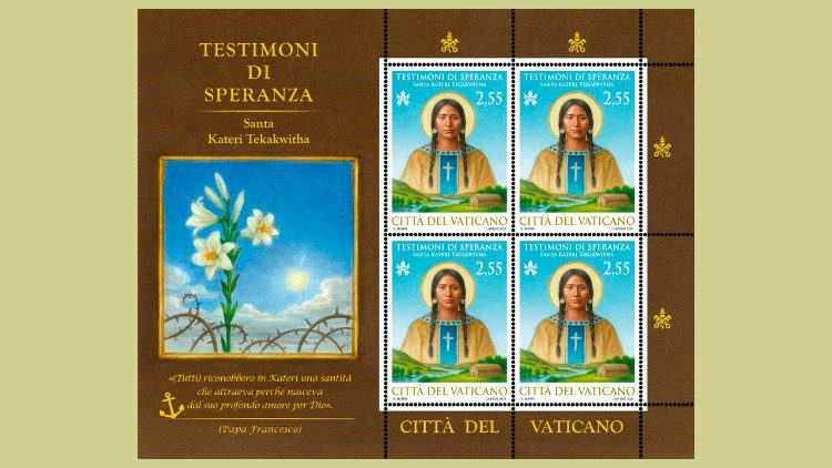 O folheto dedicado a Santa Tekakwitha O folheto dedicado a Santa Tekakwitha