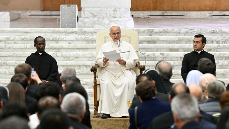 A audiência com o Papa foi realizada na Sala Paulo VI, no Vaticano