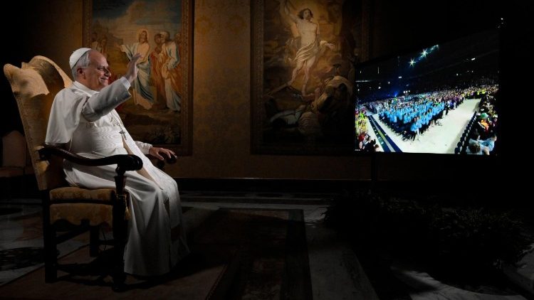 A saudação do Papa