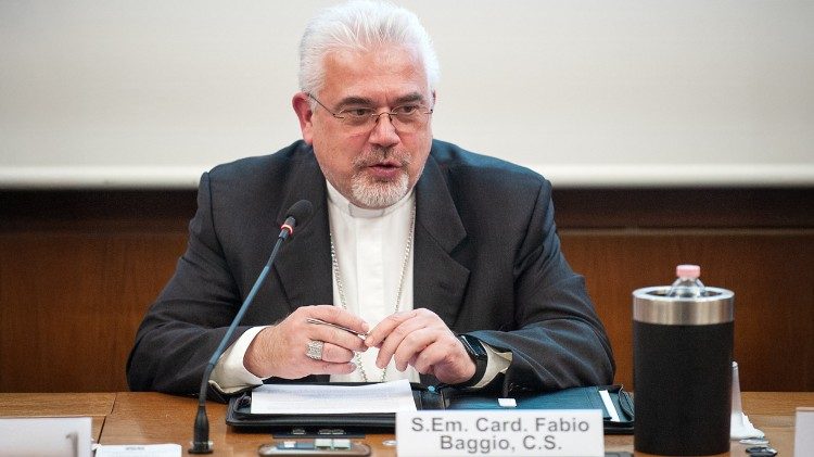 Cardeal Fabio Baggio, intervindo na cerimónia de premiação Cardeal Fabio Baggio, intervindo na cerimónia de premiação
